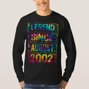 Augustus 20 jaar oud sinds 2002 20e Stropdas T-shirt