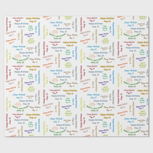 Augustus, 21-jarige cadeaupapier (Vlak)