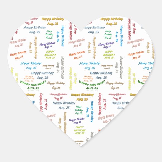 Augustus, 25 Verjaardag Sticker (Voorkant)
