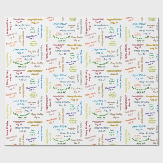 Augustus, 26-jarige cadeaupapier (Vlak)