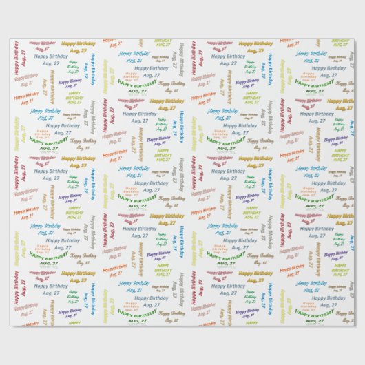 Augustus, 27-jarige cadeaupapier (Vlak)