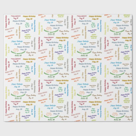 Augustus, 29-jarige cadeaupapier (Vlak)