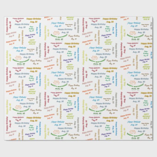 Augustus, 30 zondvloerpapier cadeaupapier (Vlak)