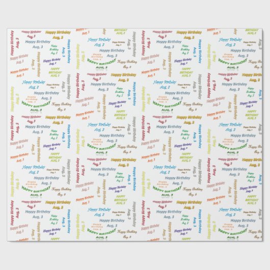 Augustus, 3 cadeaupapier (Vlak)