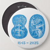 Augustus 5 NYC-evenement 2025 Knop - Kolossaal 6 i Ronde Button 6,0 Cm (Voorkant /achterkant)
