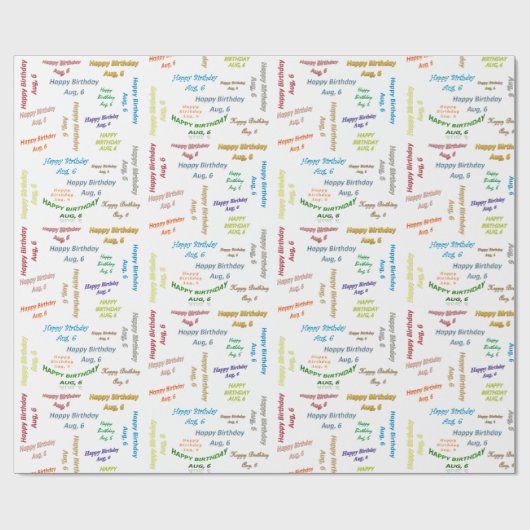 Augustus, 6-jarige cadeaupapier (Vlak)