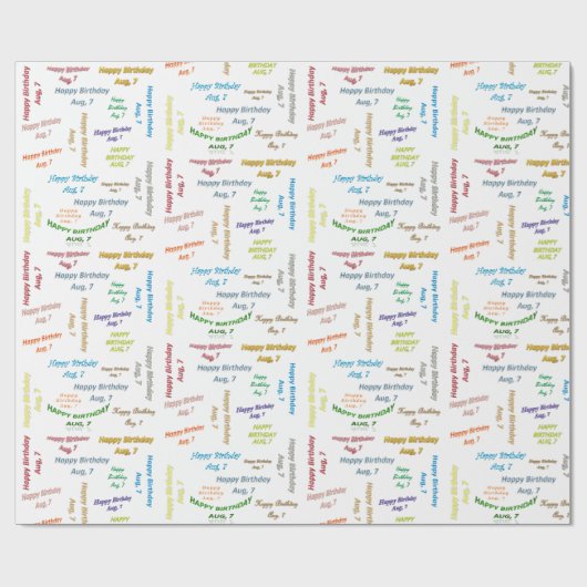 Augustus, 7-jarige cadeaupapier (Vlak)