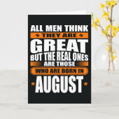 Augustus Birthday (Jouw tekst toevoegen) Kaart (Gele Bloem)