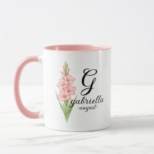 Augustus Bloem – Elegante Gladiolus Geboortebloem  Mok (Links)