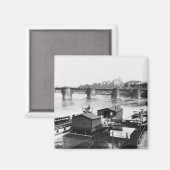 Augustus Bridge, Dresden, c.1910 Magneet (Voorkant / Achterkant)