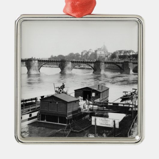 Augustus Bridge, Dresden, c.1910 Metalen Ornament (Voorkant)