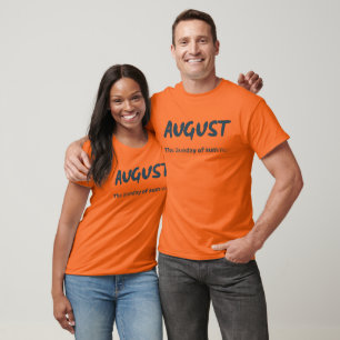 Augustus – De zondag van de zomer typografie citaa T-shirt