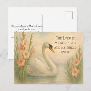 Augustus Elegante Zwanen Christelijke Inspiratie  Briefkaart