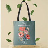 Augustus Geboorte Bloem Aangepaste Naam Tote Bag