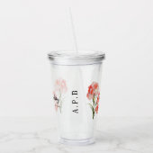 Augustus Geboorte Maand Bloem Gladiolus gepersonal Acryl Drinkbeker (Links)