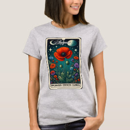 Augustus Geboorte Maand Bloem Poppy T-shirt