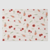 Augustus Geboorte Maand Bloemen Poppy Gladiolus Tissuepapier (Voorkant)