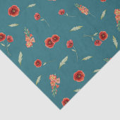 Augustus Geboorte Maand Bloemen Poppy Gladiolus Tissuepapier (Detail)