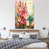 Augustus Geboortebloem Gladiolus Bloemige Bewustzi Canvas Afdruk (Insitu (Slaapkamer))