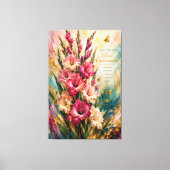 Augustus Geboortebloem Gladiolus Bloemige Bewustzi Canvas Afdruk (Voorkant)