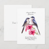 Augustus Geboortemaand Bloem Gladiolen met Vogels (Voorkant / Achterkant)