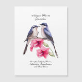 Augustus Geboortemaand Bloem Gladiolen met Vogels (Voorkant)