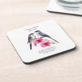 Augustus Geboortemaand Bloem Gladiolen met Vogels Bier Onderzetter (Linkerzijde)