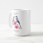 Augustus Geboortemaand Bloem Gladiolen met Vogels Koffiemok (Voorkant links)