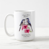 Augustus Geboortemaand Bloem Gladiolen met Vogels Koffiemok (Links)