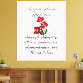 Augustus Geboortemaand Bloem Gladiolus Geboorteges Canvas Afdruk (Insitu (Woonkamer))