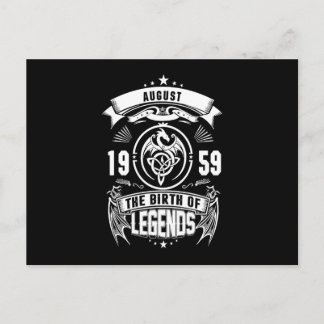 Augustus Geschenk | 1959 De Geboorte Van De Legend Uitnodiging Briefkaart