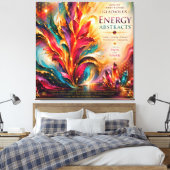 Augustus Gladiolen Energie Abstracts Extra Groot Canvas Afdruk (Insitu (Slaapkamer))