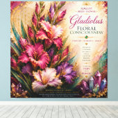 Augustus Gladiolus Bloem Bewustzijn™ Extra Groot Canvas Afdruk (Insitu (Houten vloer))