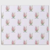 Augustus Gladiolus Bloemen Cadeaupapier (Vlak)