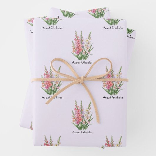 Augustus Gladiolus Bloemen Inpakpapier Vel (In situ)