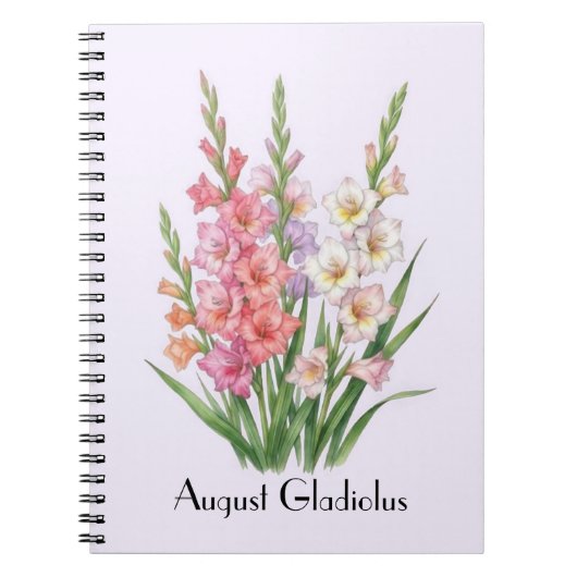Augustus Gladiolus Bloemen Notitieboek (Voorkant)
