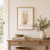 Augustus Gladiolus Geboortebloem Poster