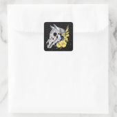 Augustus Gladiolus & Paardenschedel Vierkante Sticker (Tas)