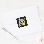 Augustus Gladiolus & Paardenschedel Vierkante Sticker (Envelop)