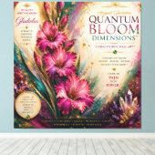 Augustus Gladiolus Quantum Bloei Dimensies Canvas Afdruk (Insitu (Houten vloer))