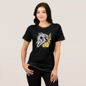 Augustus' Gladiool & Paardenschedel Tri-Blend Shirt (Voorkant volledig)