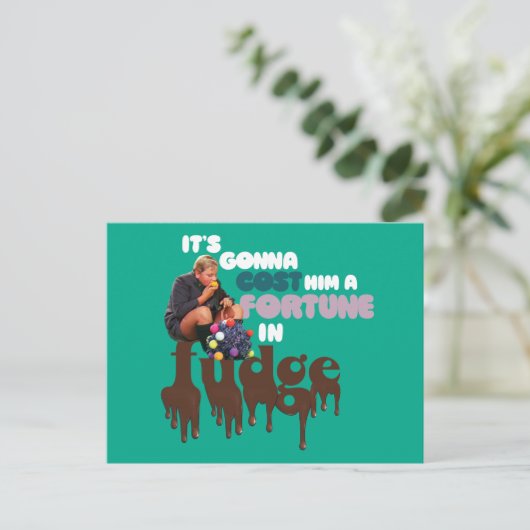 Augustus Gloop - Een fortuin in Fudge Briefkaart (Staand voorkant)