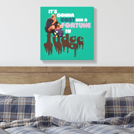 Augustus Gloop - Een fortuin in Fudge Canvas Afdruk (Insitu (Slaapkamer))