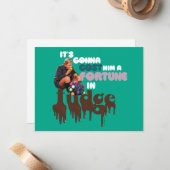 Augustus Gloop - Een fortuin in Fudge Notitiekaartje (Voorkant / Achterkant in situ)