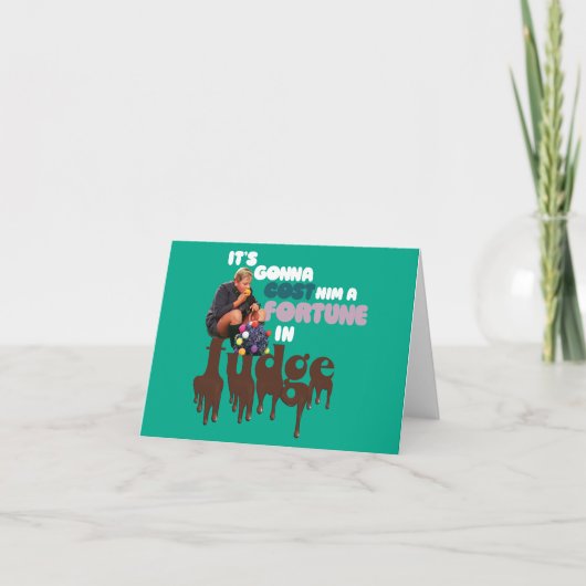 Augustus Gloop - Een fortuin in Fudge Notitiekaartje (Voorkant)