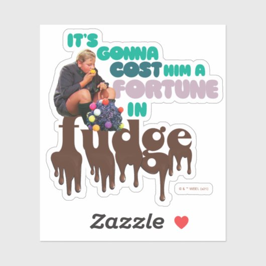 Augustus Gloop - Een fortuin in Fudge Sticker (Vel)