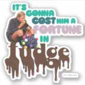 Augustus Gloop - Een fortuin in Fudge Sticker (Voorkant)