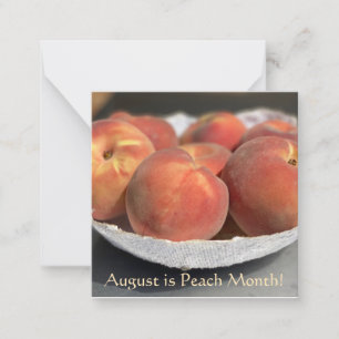 Augustus is Peach Maand! Notitiekaartje