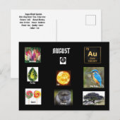 Augustus Leo Verjaardagsmaand Ansichtkaart Briefkaart (Voorkant / Achterkant)