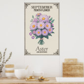 Augustus maand bloem poster (Keuken)